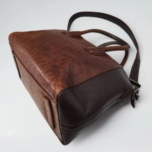 Givenchy Brown Embossed Leather Medium Antigona Bag - Picture 3 of 12